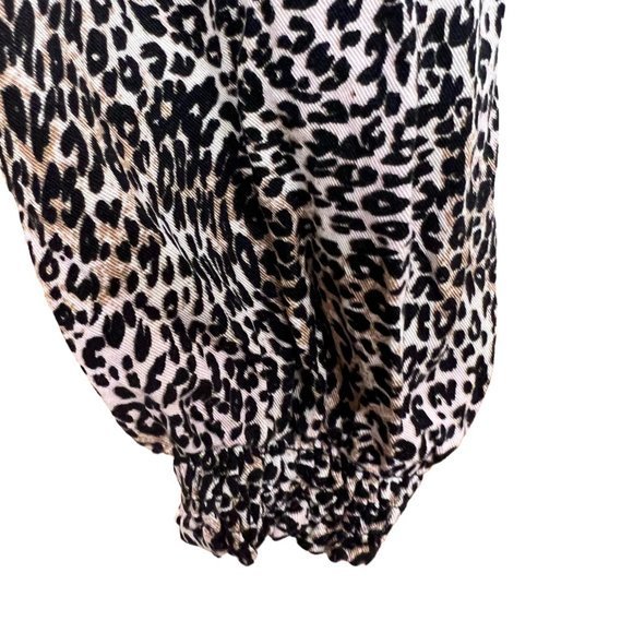 Women's Urban Outfitters Leopard Print Viscose Twist‎ Crop Top M - Picture 6 of 6